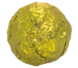 Yellow Aluminium Foil Square for 30mm Choc